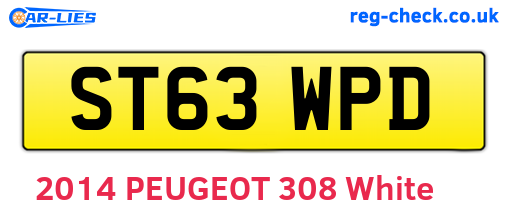 ST63WPD are the vehicle registration plates.
