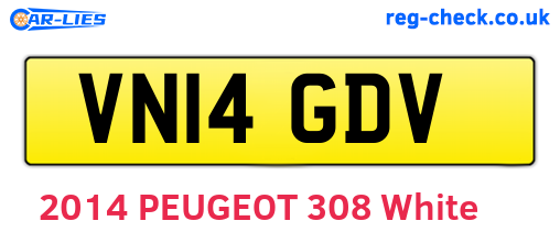 VN14GDV are the vehicle registration plates.
