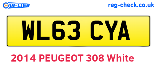 WL63CYA are the vehicle registration plates.