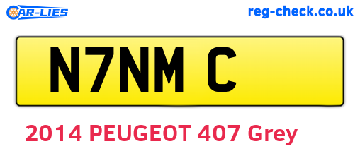 N7NMC are the vehicle registration plates.