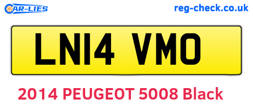 LN14VMO are the vehicle registration plates.
