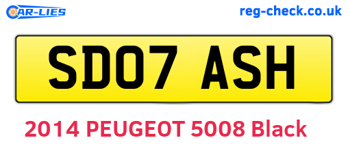 SD07ASH are the vehicle registration plates.