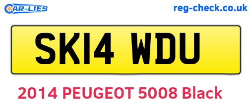 SK14WDU are the vehicle registration plates.