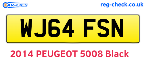 WJ64FSN are the vehicle registration plates.