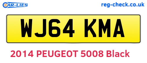 WJ64KMA are the vehicle registration plates.