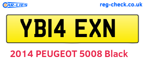 YB14EXN are the vehicle registration plates.