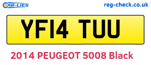 YF14TUU are the vehicle registration plates.