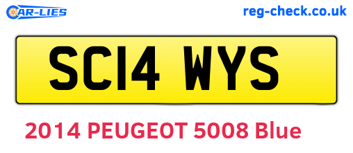 SC14WYS are the vehicle registration plates.