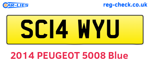 SC14WYU are the vehicle registration plates.
