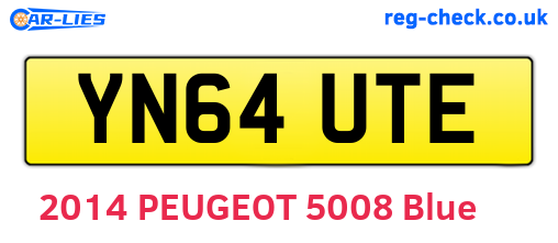 YN64UTE are the vehicle registration plates.
