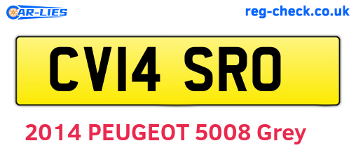 CV14SRO are the vehicle registration plates.