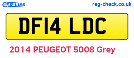 DF14LDC are the vehicle registration plates.