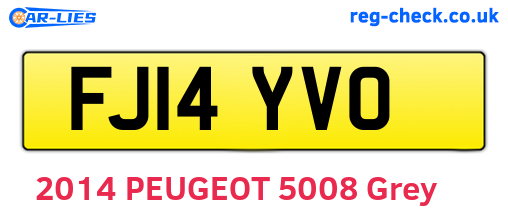 FJ14YVO are the vehicle registration plates.