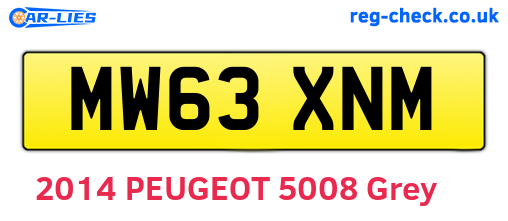 MW63XNM are the vehicle registration plates.