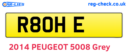 R8OHE are the vehicle registration plates.