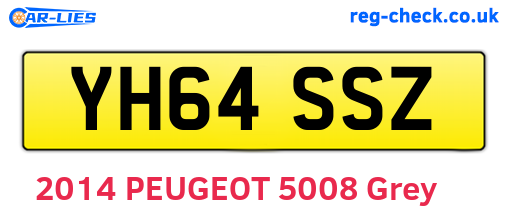 YH64SSZ are the vehicle registration plates.