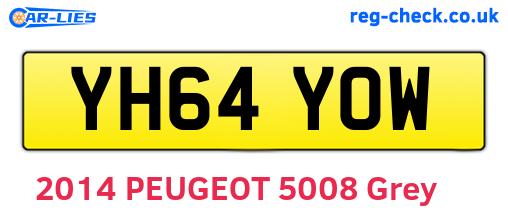 YH64YOW are the vehicle registration plates.