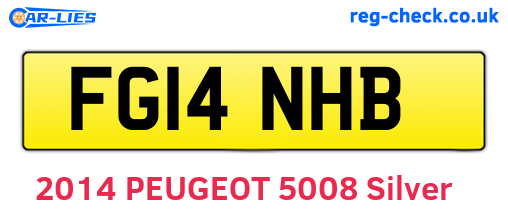 FG14NHB are the vehicle registration plates.