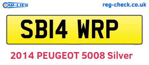 SB14WRP are the vehicle registration plates.