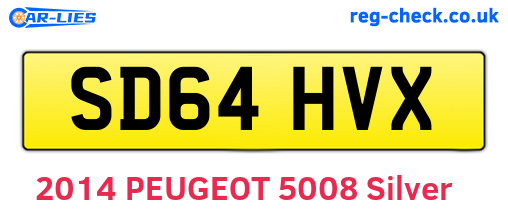 SD64HVX are the vehicle registration plates.