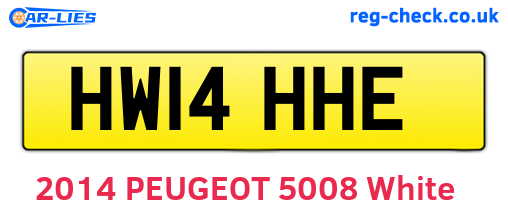HW14HHE are the vehicle registration plates.