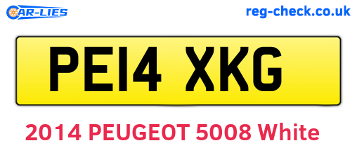 PE14XKG are the vehicle registration plates.