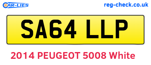 SA64LLP are the vehicle registration plates.