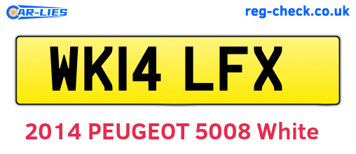 WK14LFX are the vehicle registration plates.
