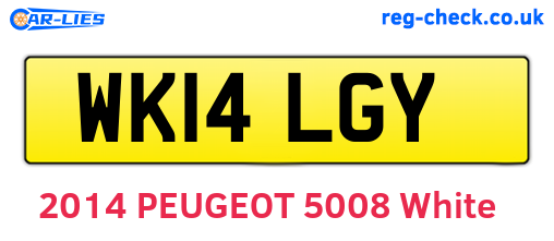 WK14LGY are the vehicle registration plates.