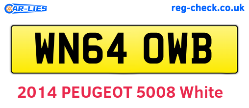WN64OWB are the vehicle registration plates.