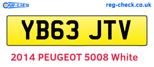 YB63JTV are the vehicle registration plates.