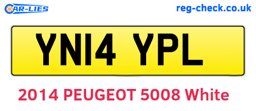 YN14YPL are the vehicle registration plates.