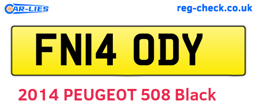 FN14ODY are the vehicle registration plates.