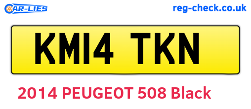 KM14TKN are the vehicle registration plates.