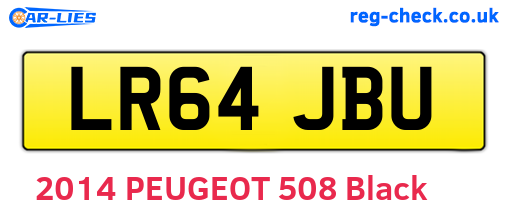 LR64JBU are the vehicle registration plates.