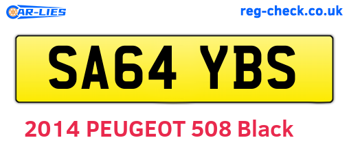 SA64YBS are the vehicle registration plates.