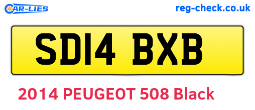 SD14BXB are the vehicle registration plates.