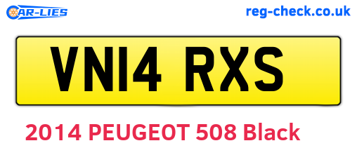 VN14RXS are the vehicle registration plates.