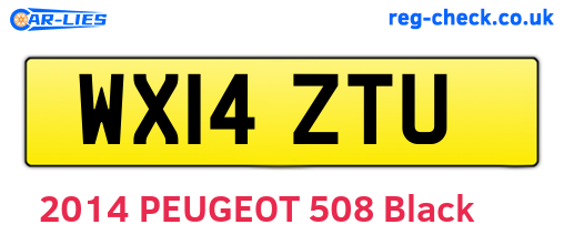 WX14ZTU are the vehicle registration plates.