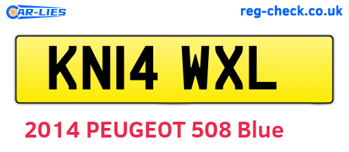 KN14WXL are the vehicle registration plates.