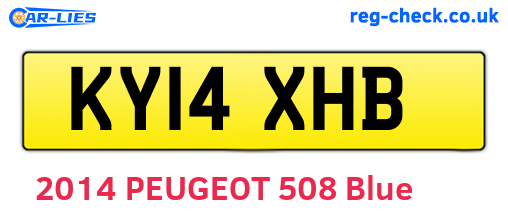 KY14XHB are the vehicle registration plates.