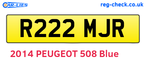 R222MJR are the vehicle registration plates.