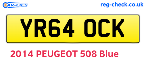 YR64OCK are the vehicle registration plates.