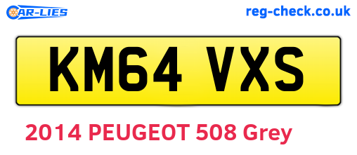 KM64VXS are the vehicle registration plates.