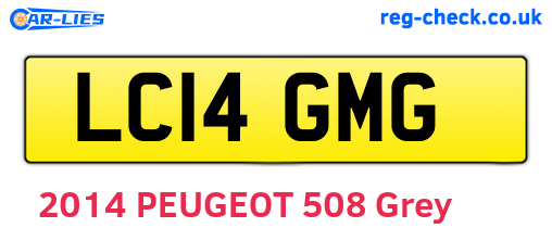 LC14GMG are the vehicle registration plates.