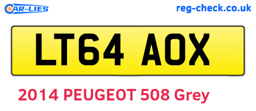 LT64AOX are the vehicle registration plates.