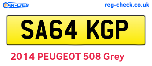 SA64KGP are the vehicle registration plates.
