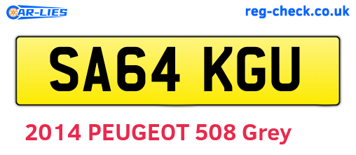 SA64KGU are the vehicle registration plates.