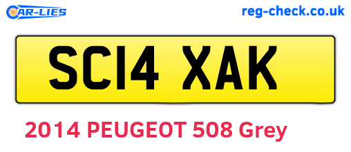 SC14XAK are the vehicle registration plates.