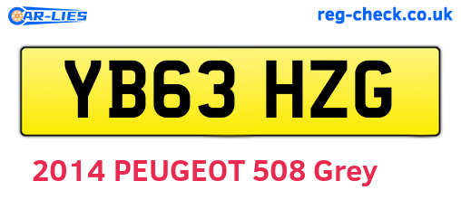 YB63HZG are the vehicle registration plates.